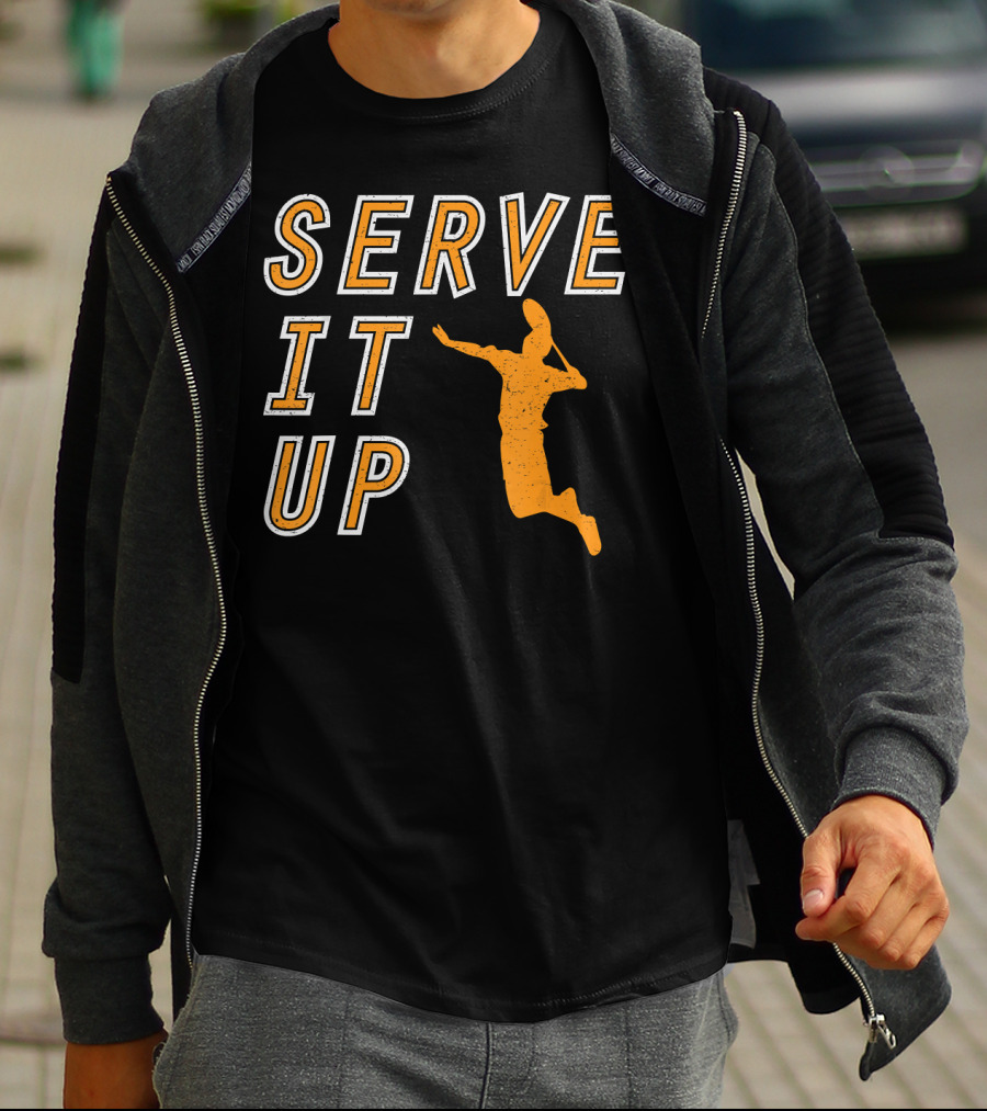 Serve It Up Badminton Summer Sports Player T-Shirt