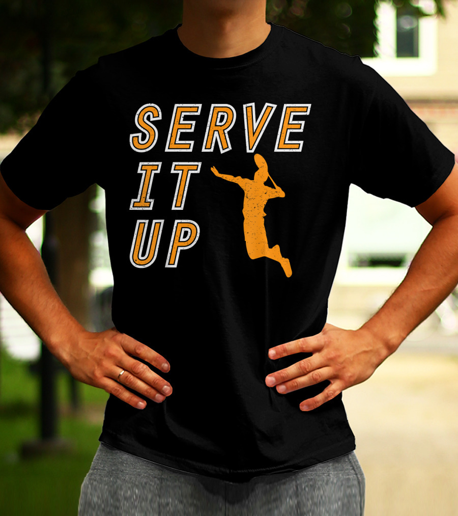 Serve It Up Badminton Summer Sports Player T-Shirt