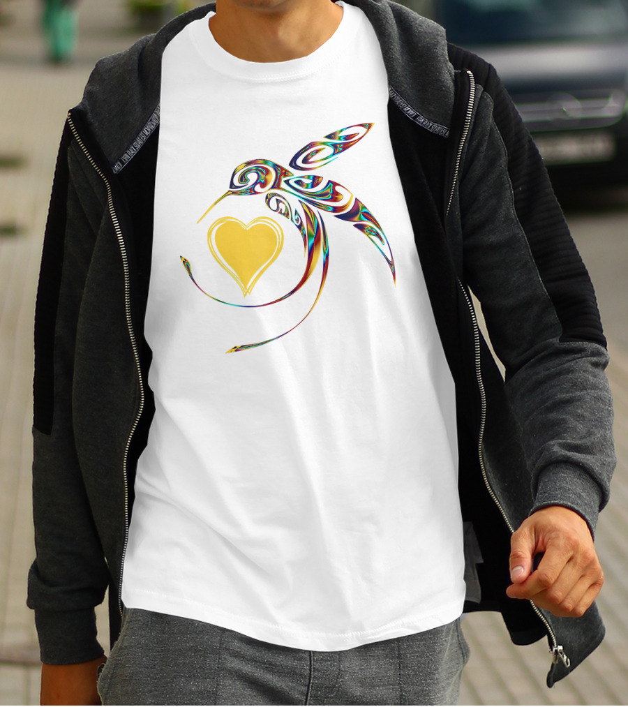 Hummingbird Heart Bird Lover T-Shirt
