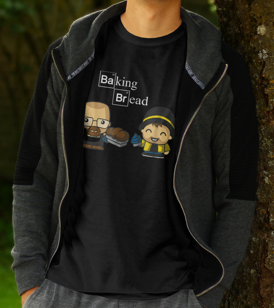 Baking Bread Funny Cartoon Characters T-Shirt