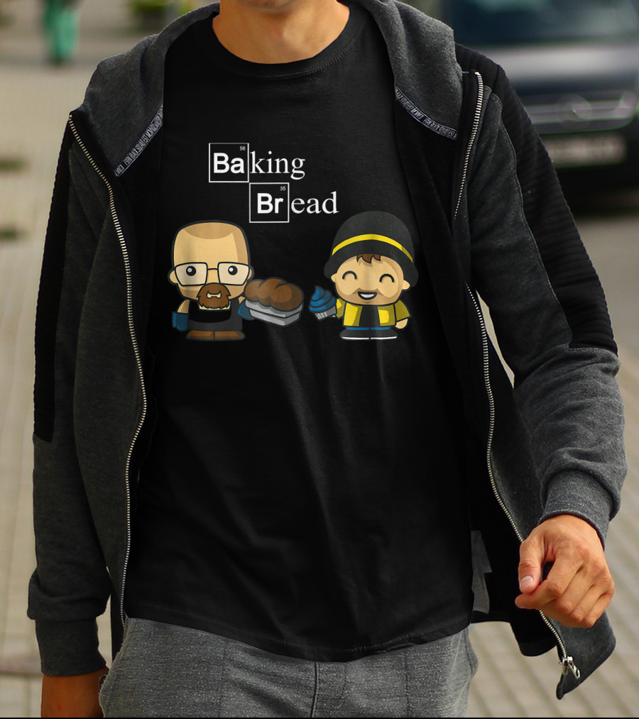 Baking Bread Funny Cartoon Characters T-Shirt