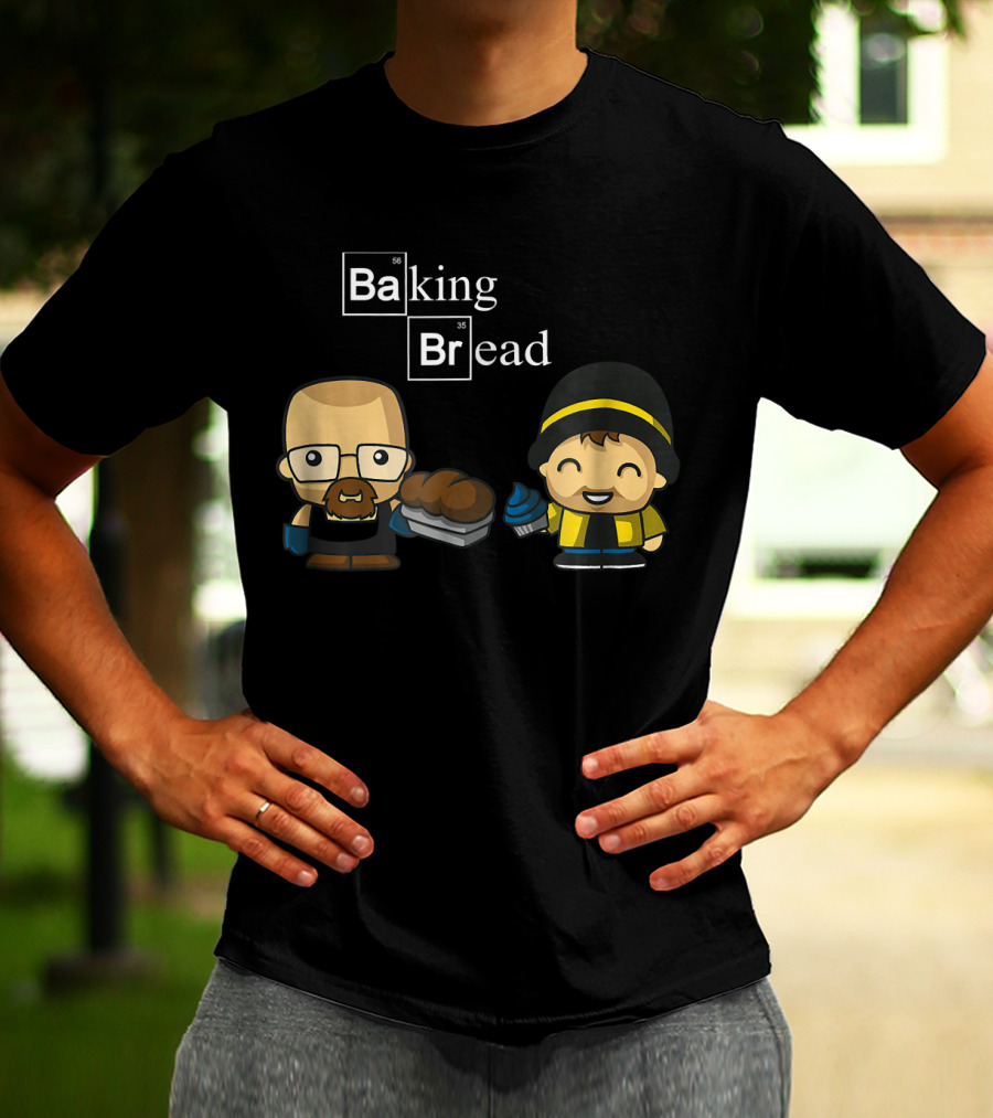 Baking Bread Funny Cartoon Characters T-Shirt