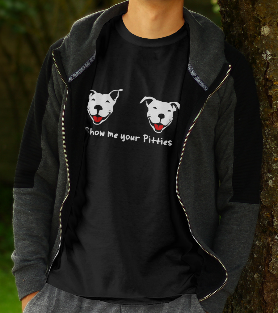 Show Me Your Pitties Pitbull Smiling Faces T-Shirt