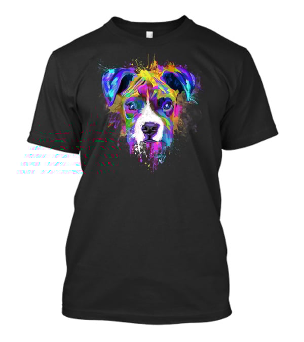 Colorful Splash Boxer Dog Pup Lover T-Shirt