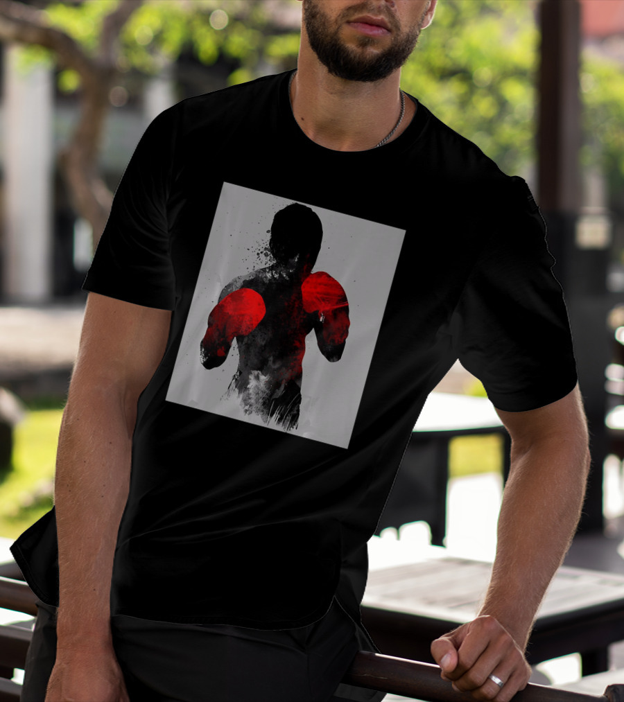 Striker Boxing Muay Thai Kickboxing MMA Red Gloves Fighter T-Shirt