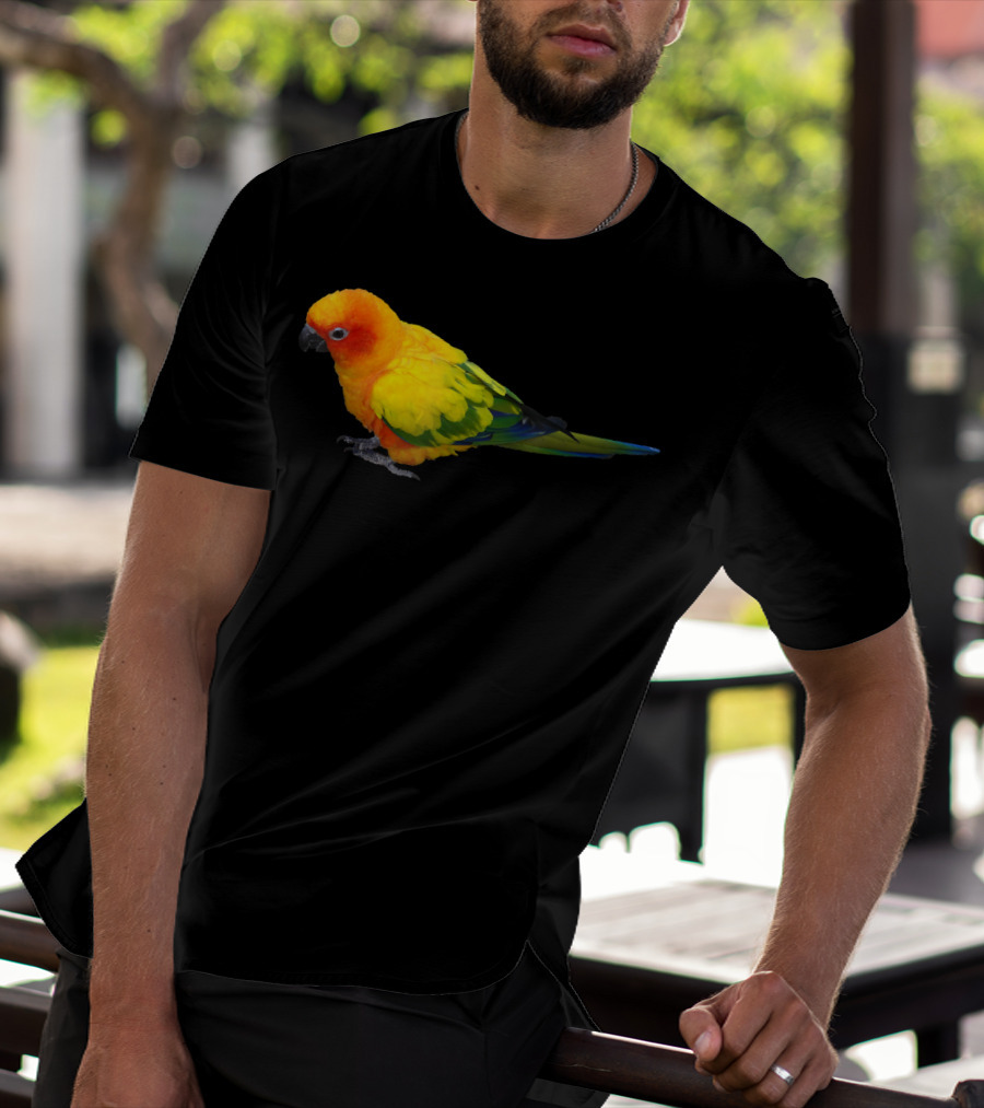 Sun Conure Colorful Parrot Bird Vibrant Tropical Plumage T-Shirt