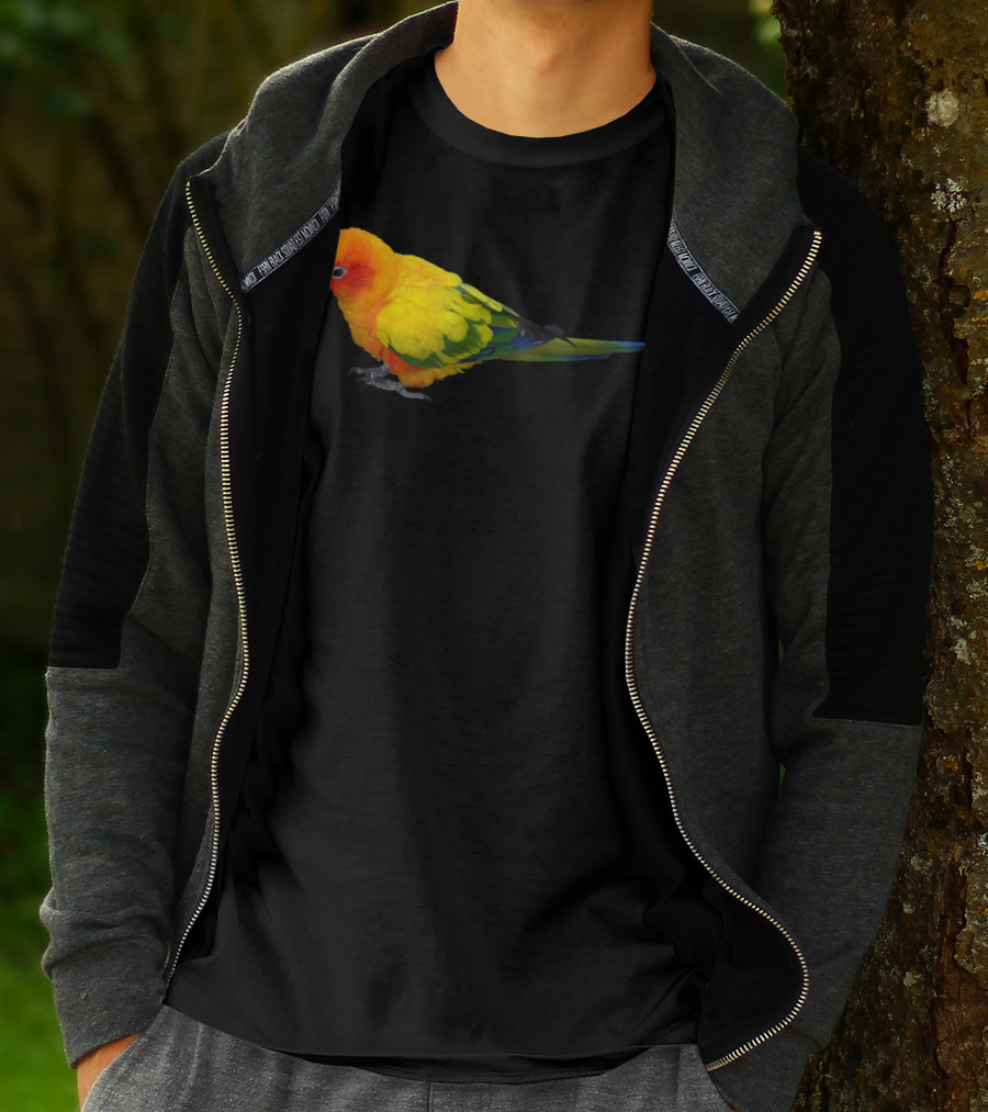 Sun Conure Colorful Parrot Bird Vibrant Tropical Plumage T-Shirt