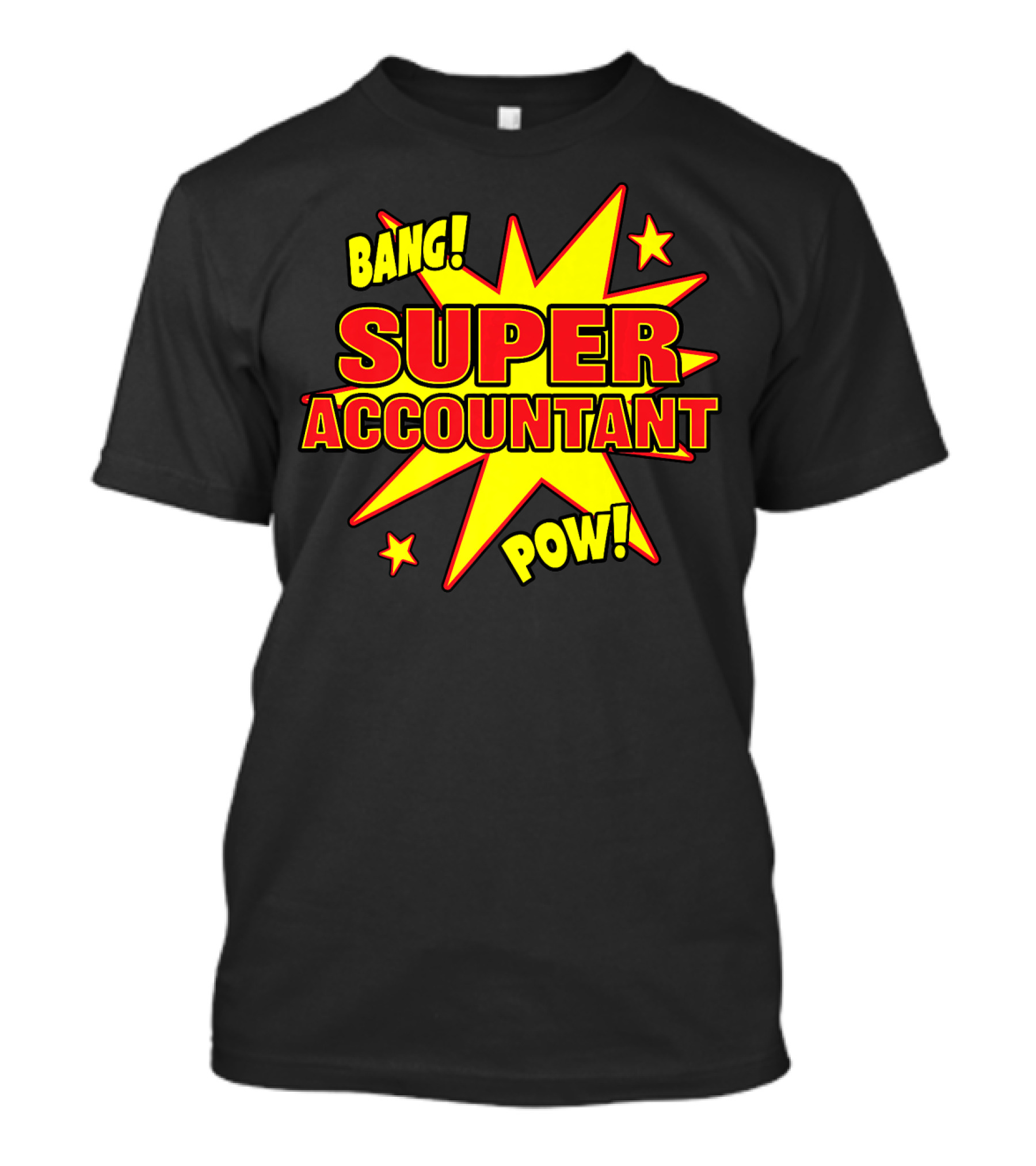 Bang Pow Super Accountant Comic Style Explosion T-Shirt