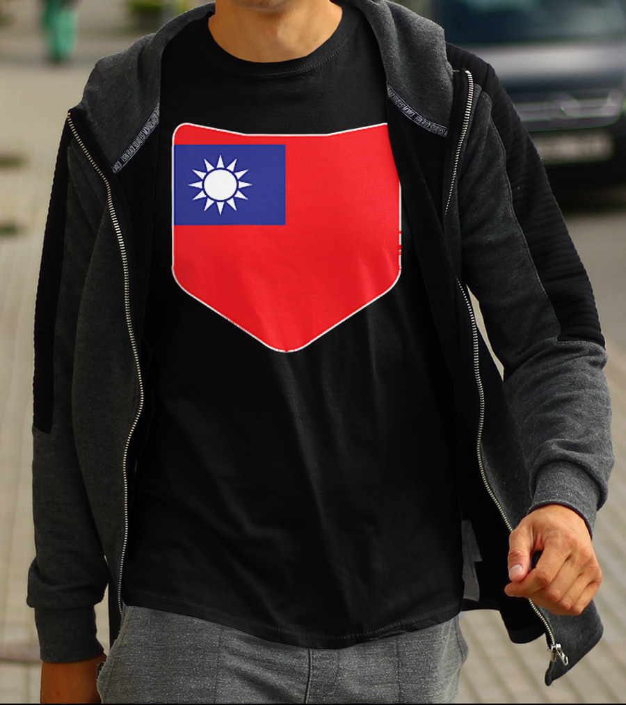 Taiwan Flag Pocket T-Shirt