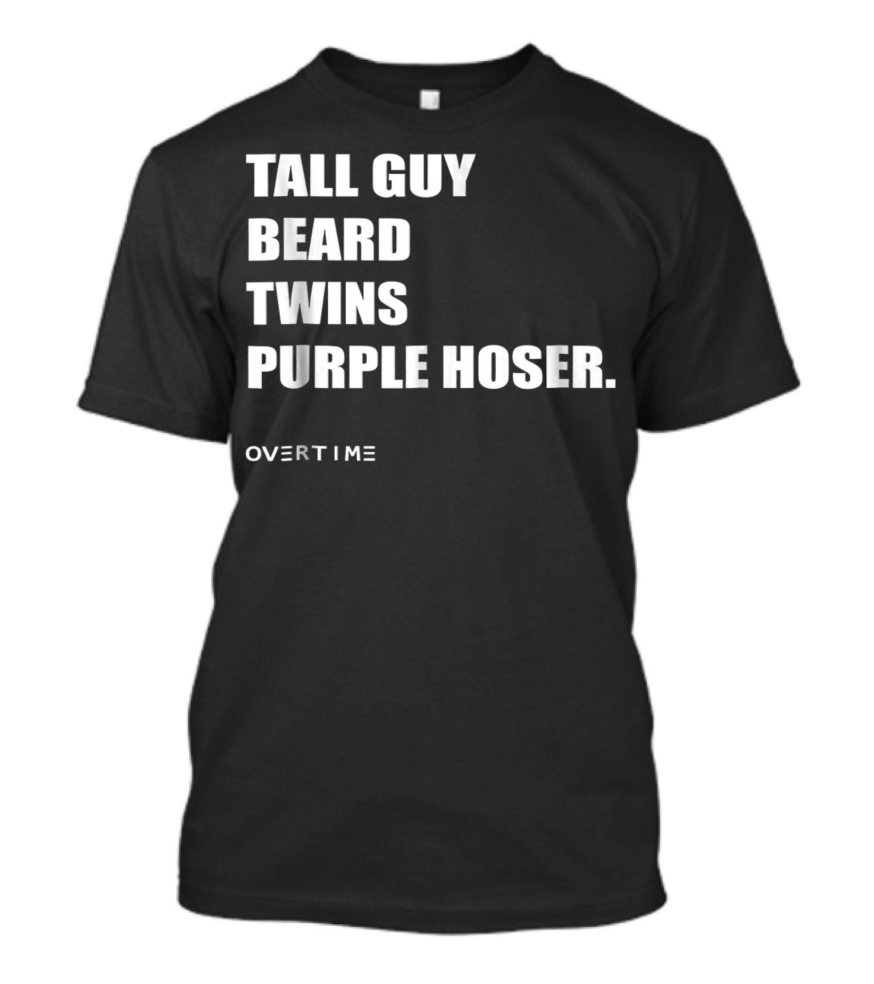Dude Perfect Tall Guy Beard Twins Purple Hoser Overtime T-Shirt