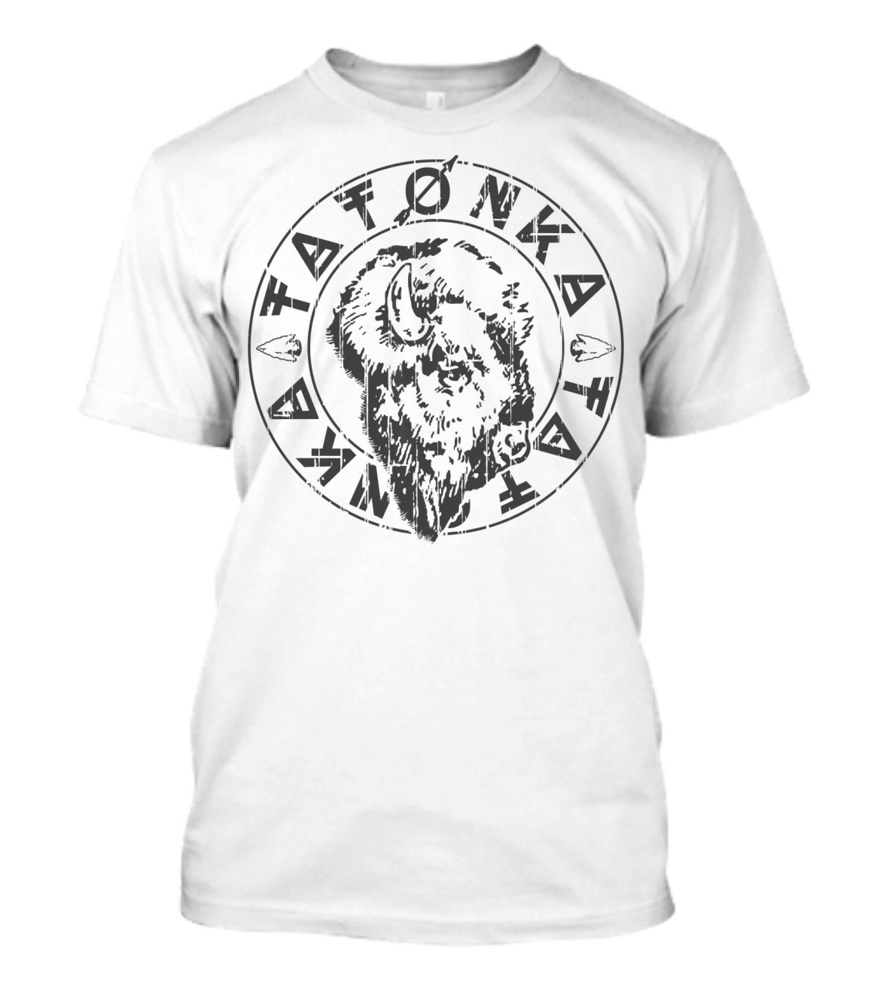 Tatonka Buffalo Circle Design By Drew T-Shirt