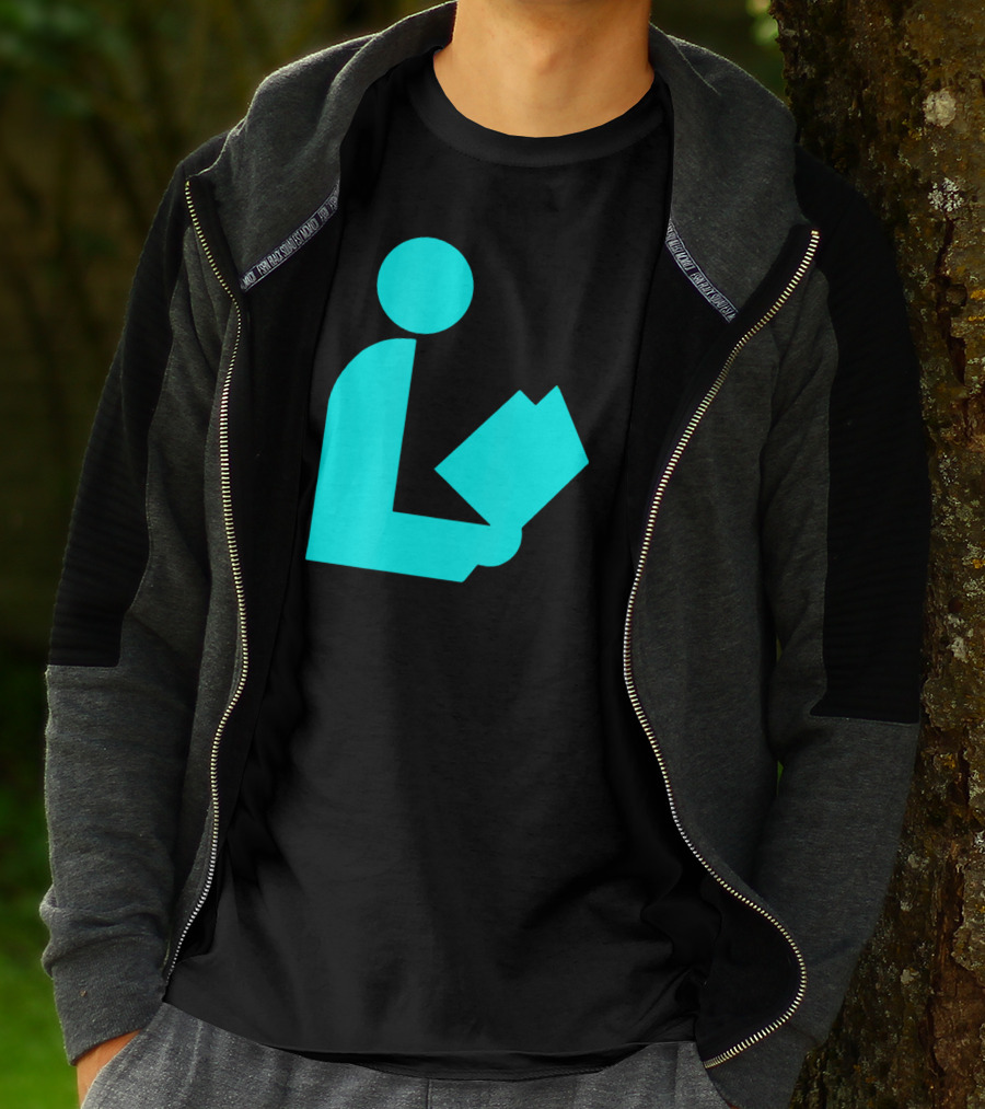 TealAqua Library Icon Road Sign Librarian Summer T-Shirt