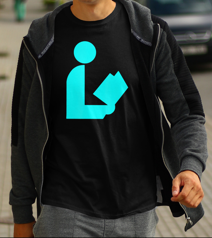 TealAqua Library Icon Road Sign Librarian Summer T-Shirt