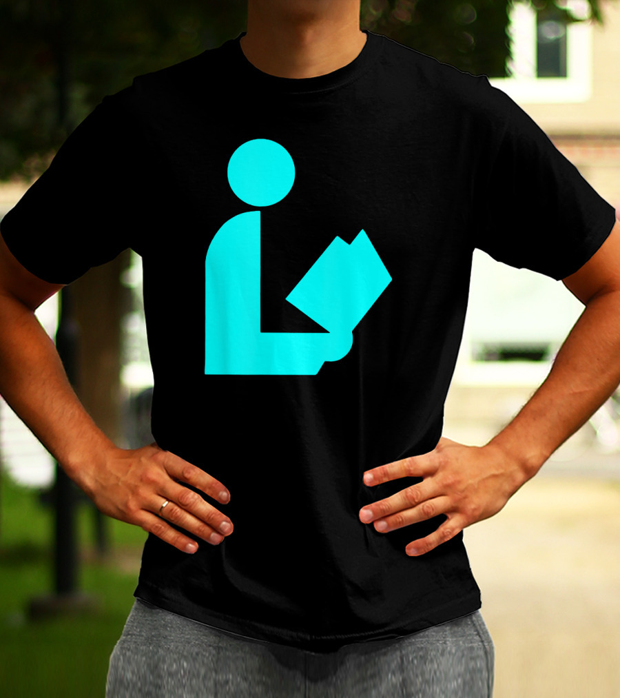 TealAqua Library Icon Road Sign Librarian Summer T-Shirt