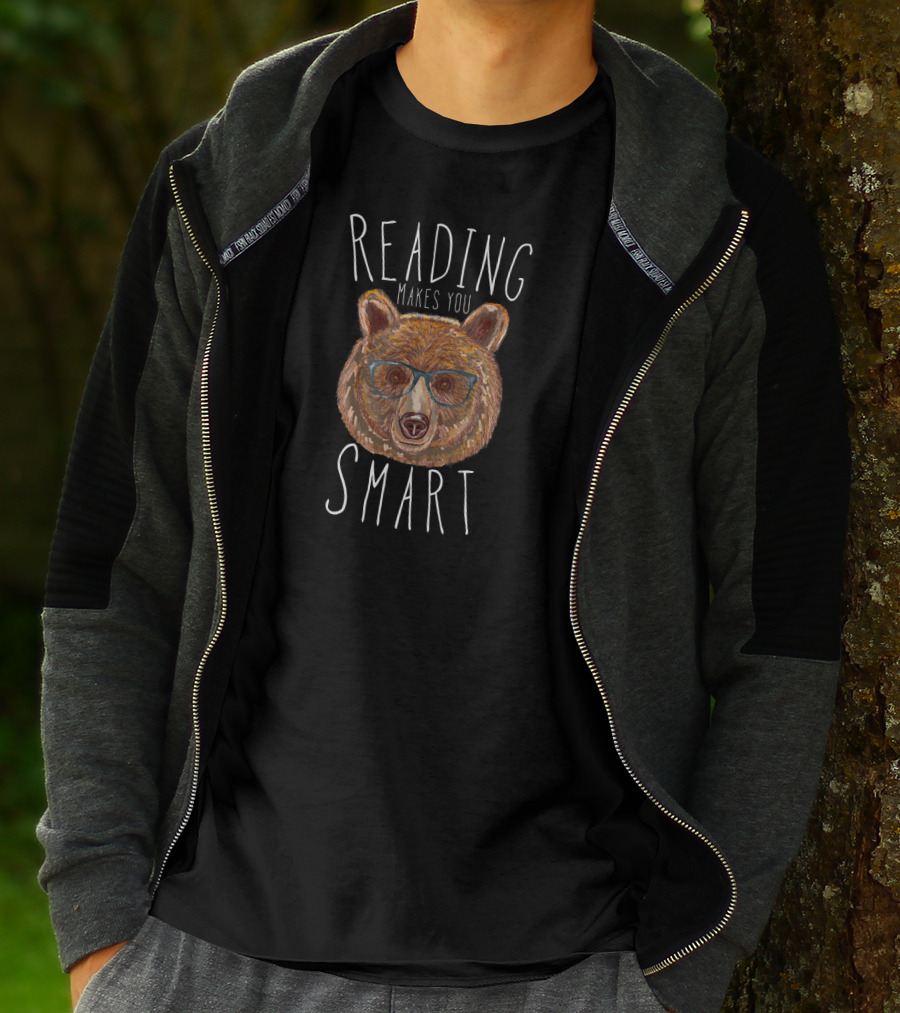 Reading Makes You Smart Bear With Glasses T-Shirt
