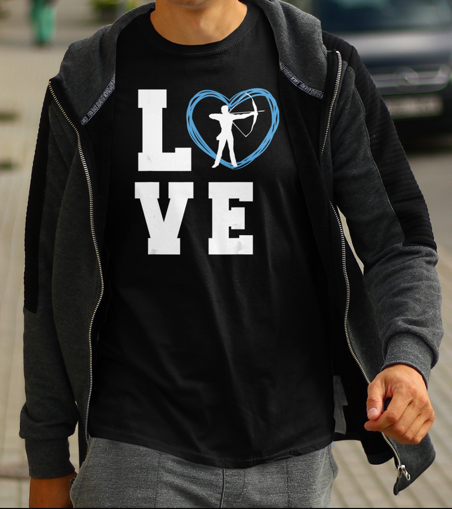 I LOVE ARCHERY Uncle Heart Arrow T-Shirt