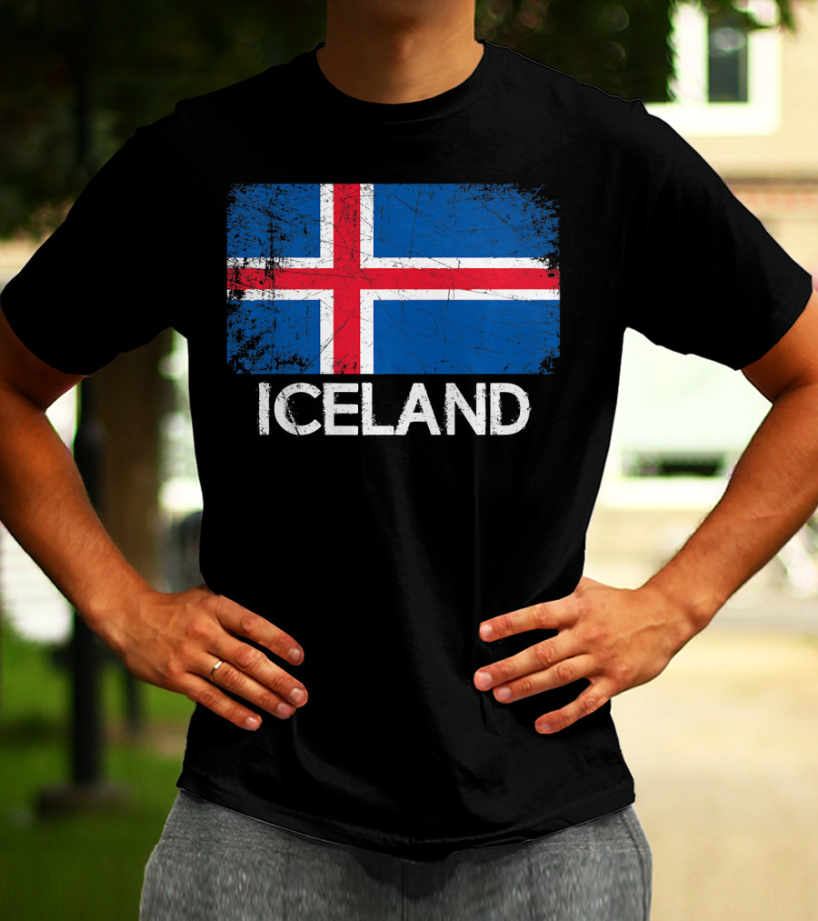 Icelandic Flag Vintage Iceland T-Shirt