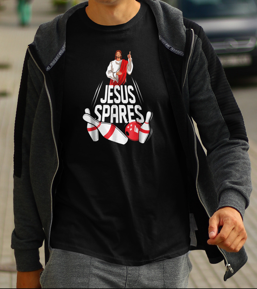 Jesus Spares Bowling Pins And Ball T-Shirt
