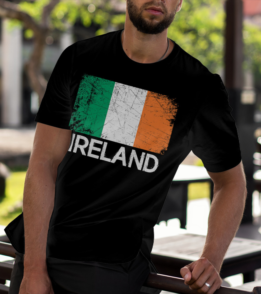 Ireland Irish Flag Vintage Made In Ireland T-Shirt