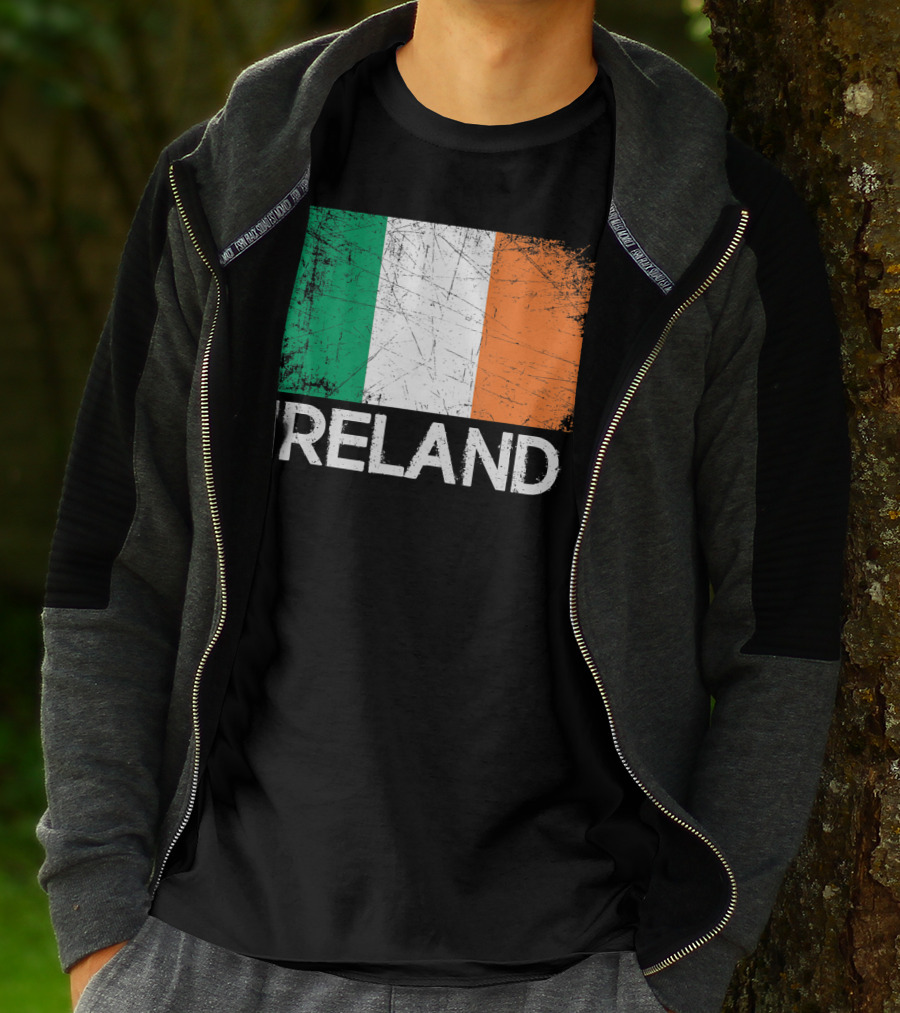 Ireland Irish Flag Vintage Made In Ireland T-Shirt