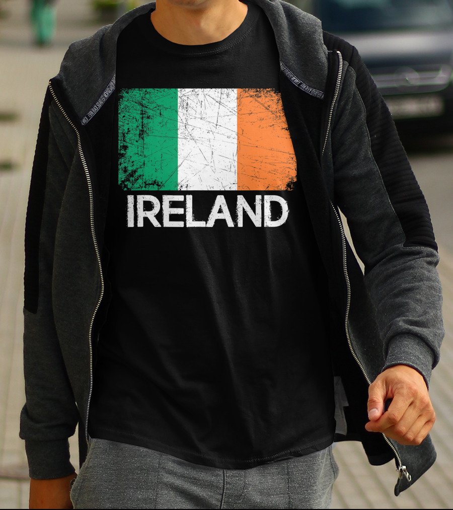 Ireland Irish Flag Vintage Made In Ireland T-Shirt