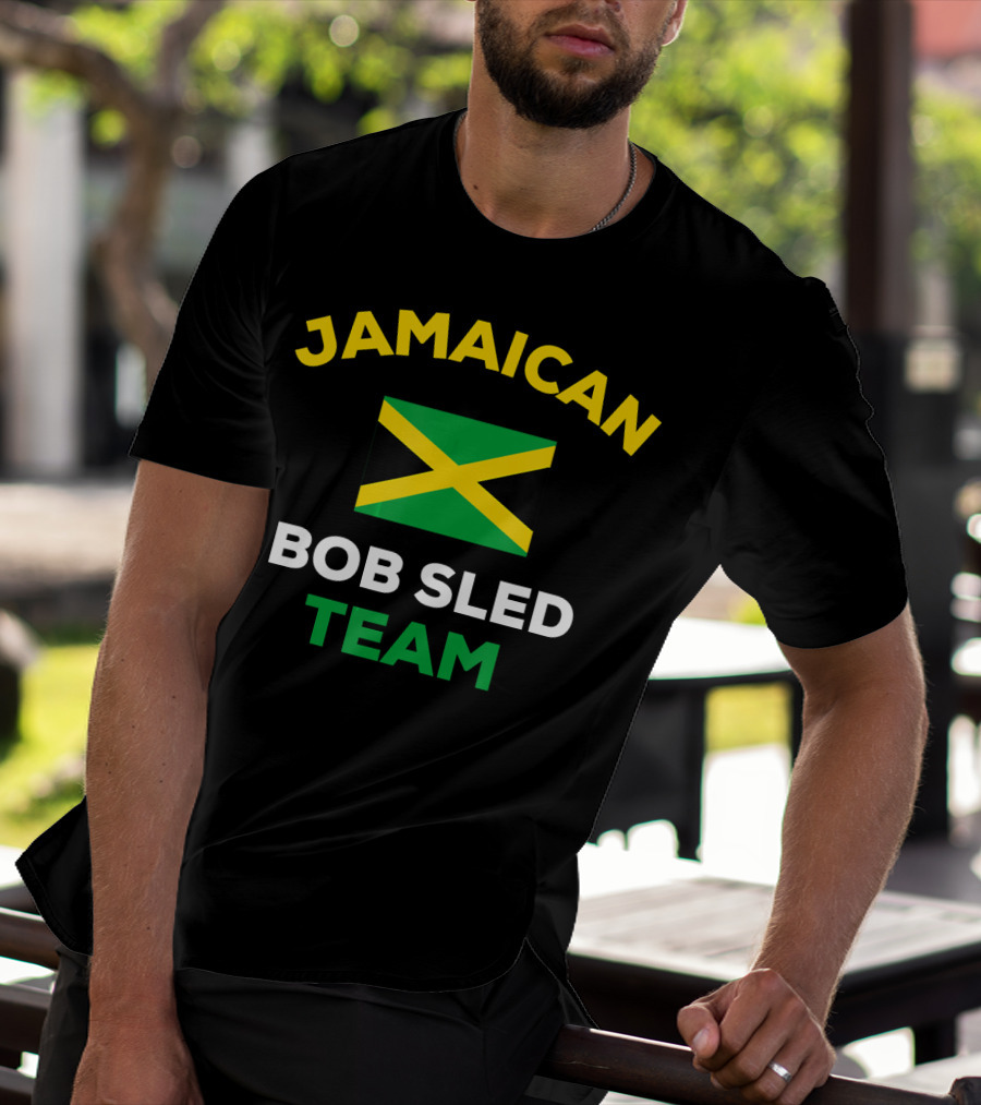 Jamaican Bobsled Team Jamaica Flag Representation T-Shirt