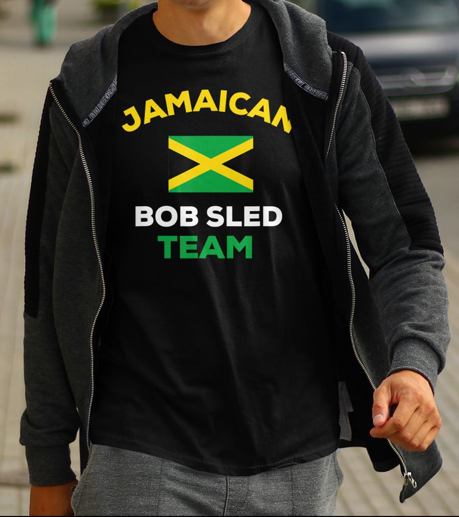 Jamaican Bobsled Team Jamaica Flag Representation T-Shirt