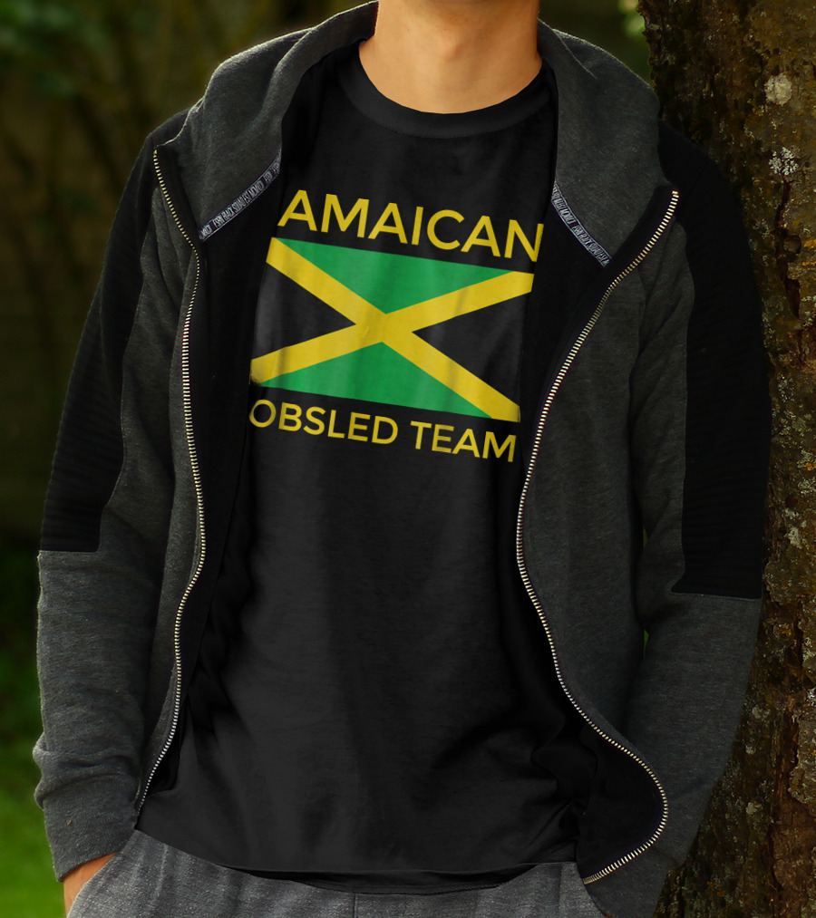 Jamaican Bobsled Team Jamaican Flag Jamaican Bobsled Team T-Shirt