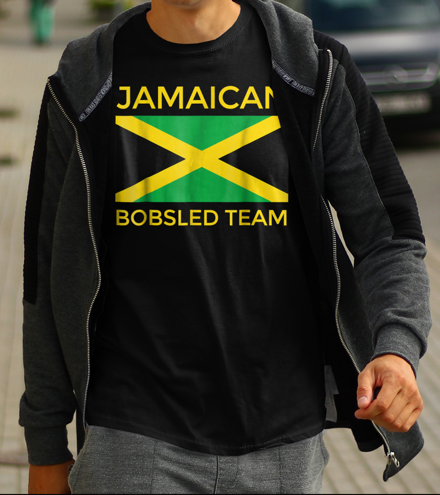 Jamaican Bobsled Team Jamaican Flag Jamaican Bobsled Team T-Shirt