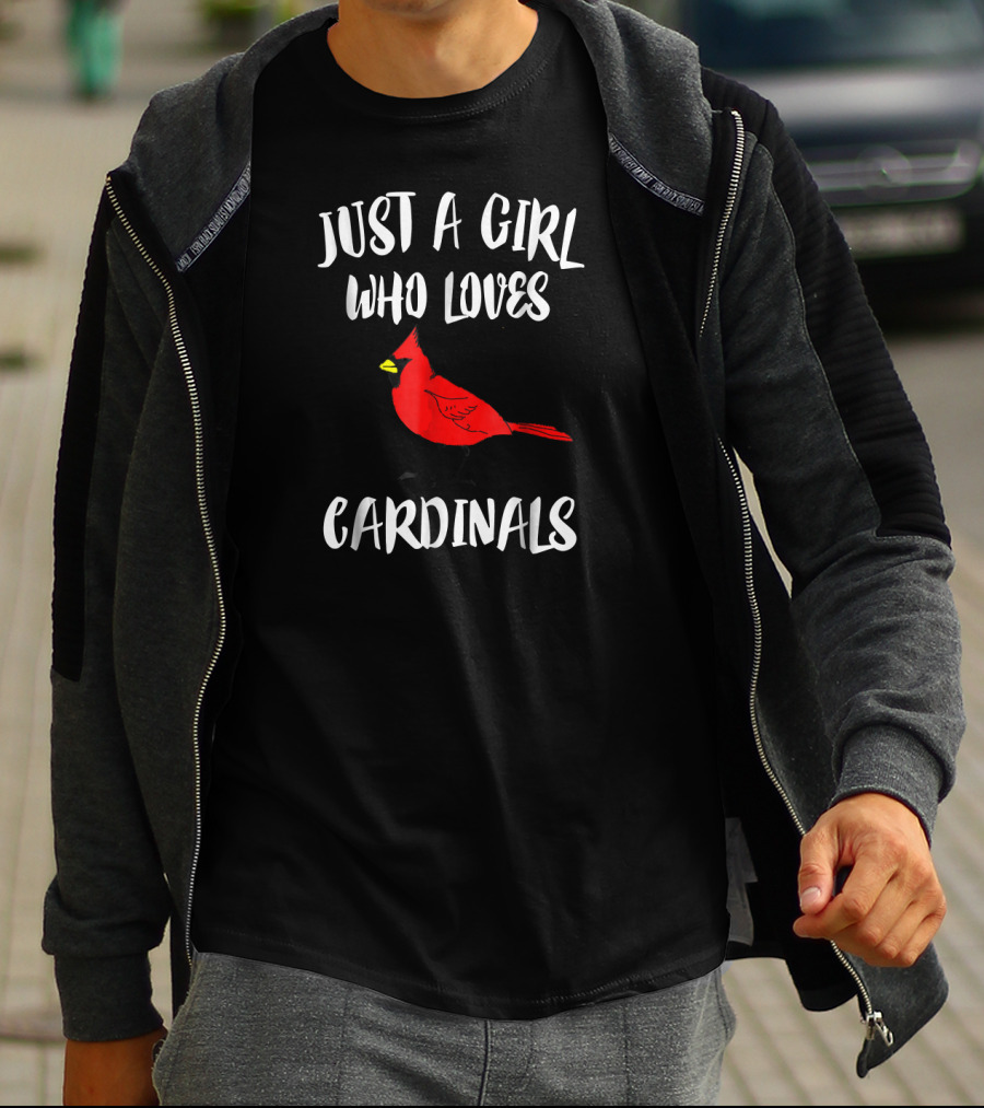 Just A Girl Who Loves Cardinals Bird Lover T-Shirt