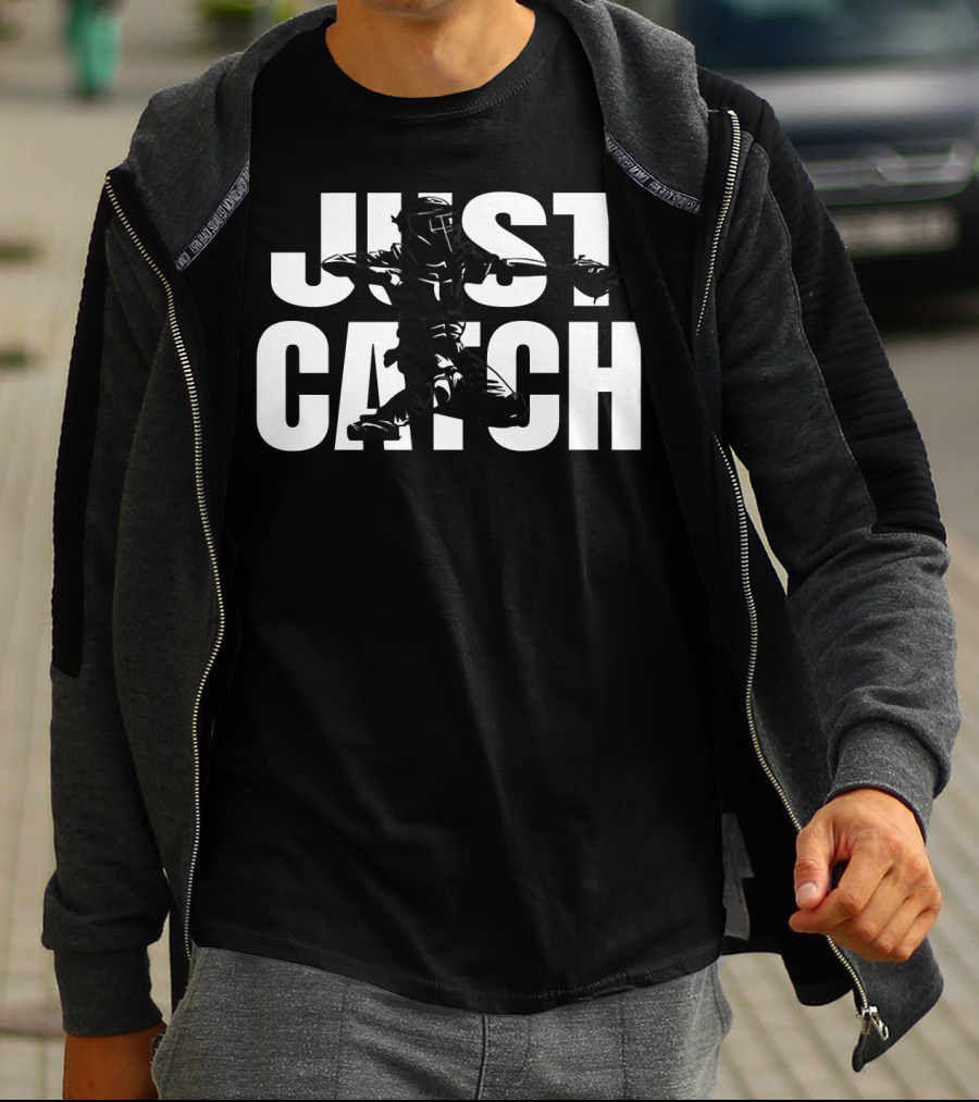 Just Catch Baseball Catchers Gear Iconic T-Shirt