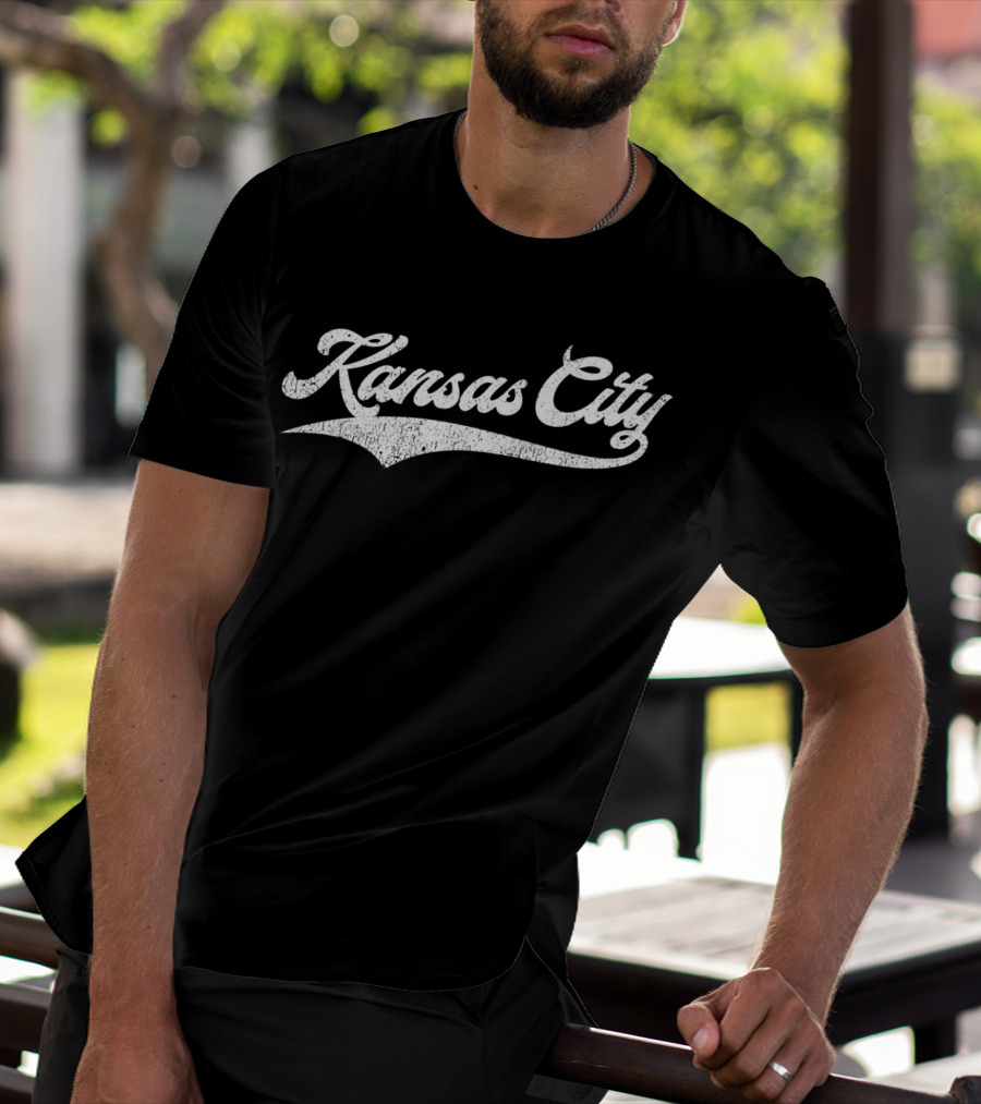 Kansas City Baseball KC Pride Retro Style Royal Blue T-Shirt