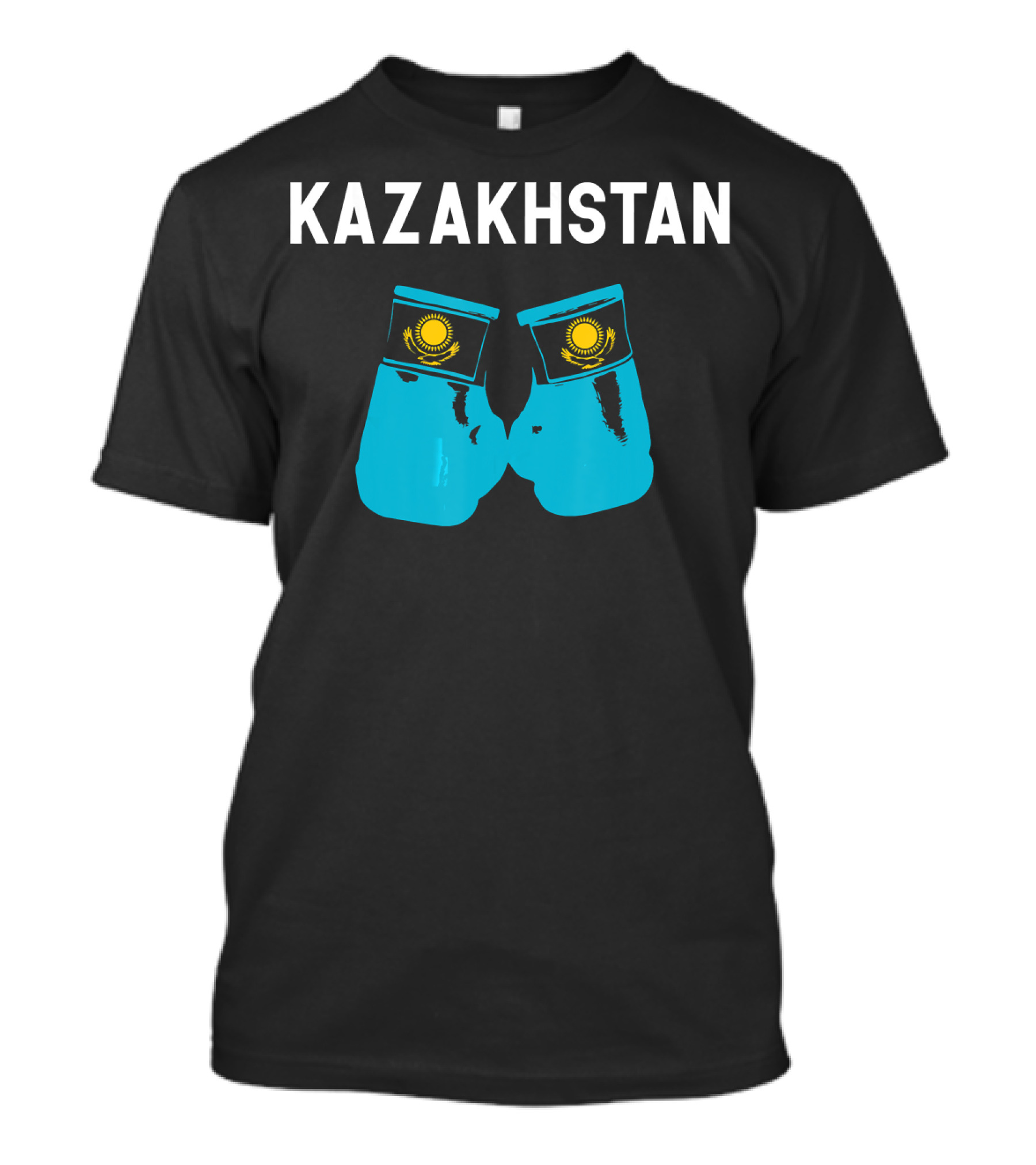 Kazakhstan Kazakh Boxing Gloves With National Emblem T-Shirt