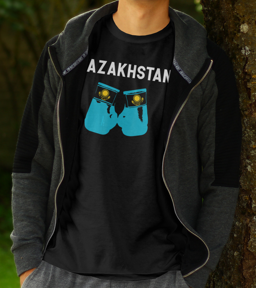 Kazakhstan Kazakh Boxing Gloves With National Emblem T-Shirt