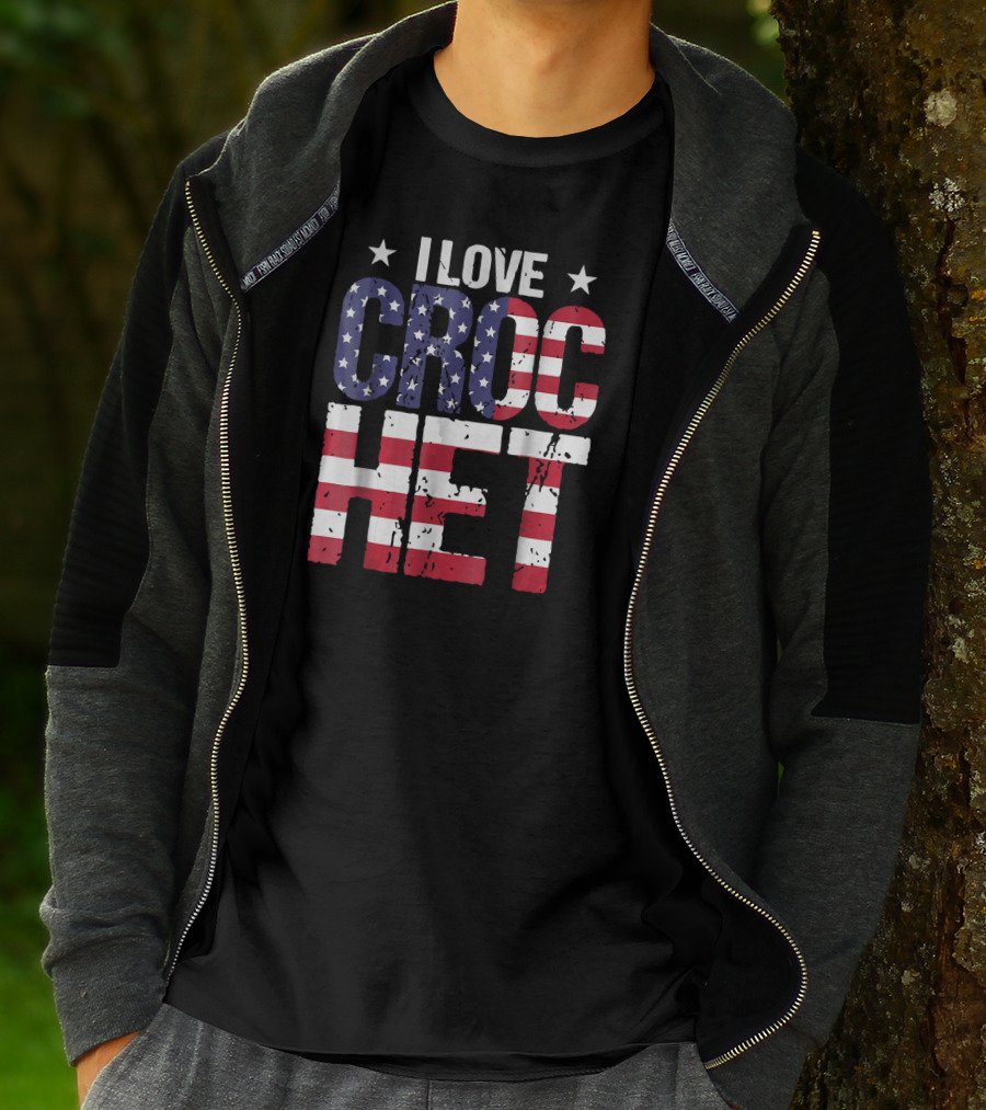 I Love American Crochet Crocheter Crochet Love T-Shirt