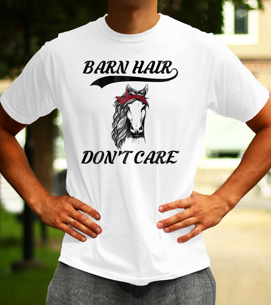 Barn Hair Don't Care Horse Bandana Rider T-Shirt