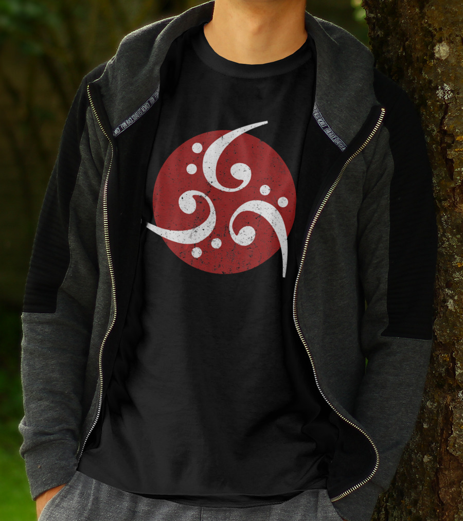 Vintage Bass Clef Symbol Red Circle T-Shirt