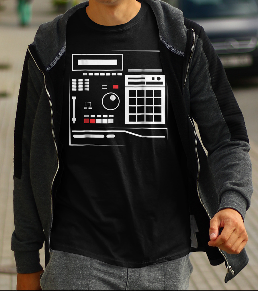 Mens MPC Drum Sampler Hiphop Music Equipment T-Shirt