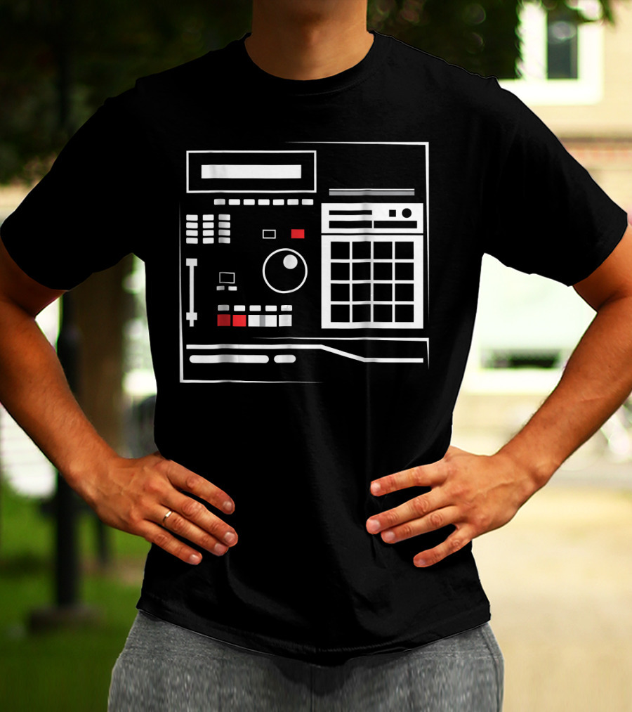 Mens MPC Drum Sampler Hiphop Music Equipment T-Shirt