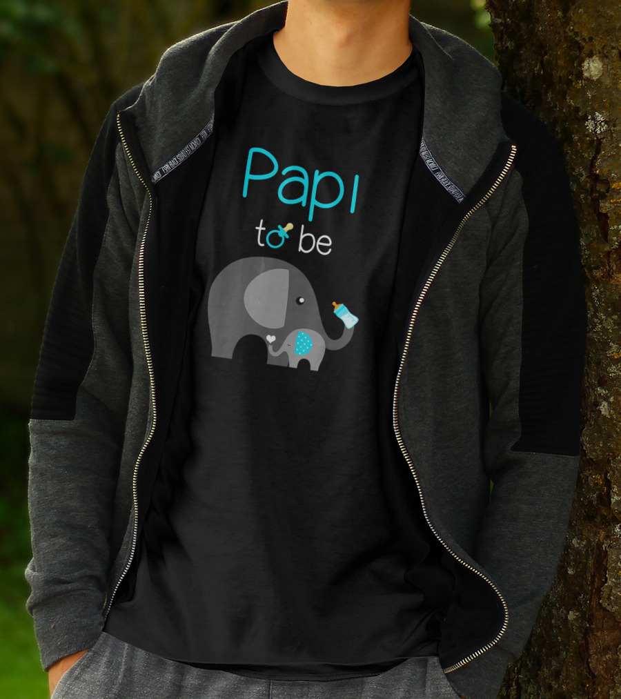 Papi To Be Elephant Baby Shower Mens T-Shirt