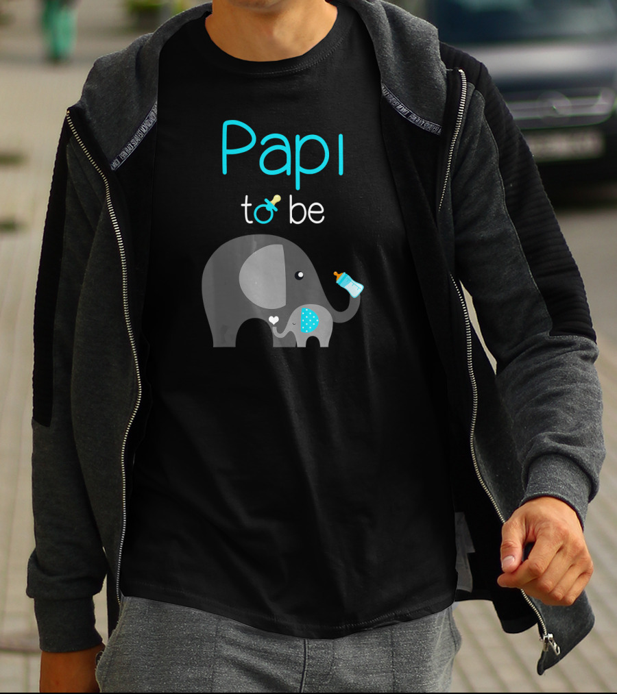 Papi To Be Elephant Baby Shower Mens T-Shirt