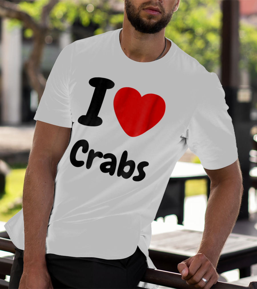 I Love Crabs Heart <3 Funny Crab T-Shirt