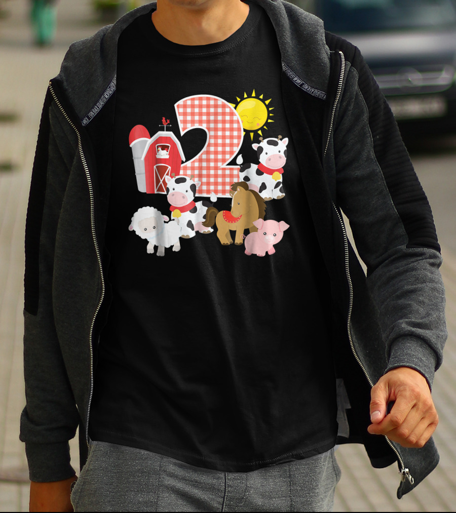 2nd Birthday Farm Animals Nursery T-Shirt