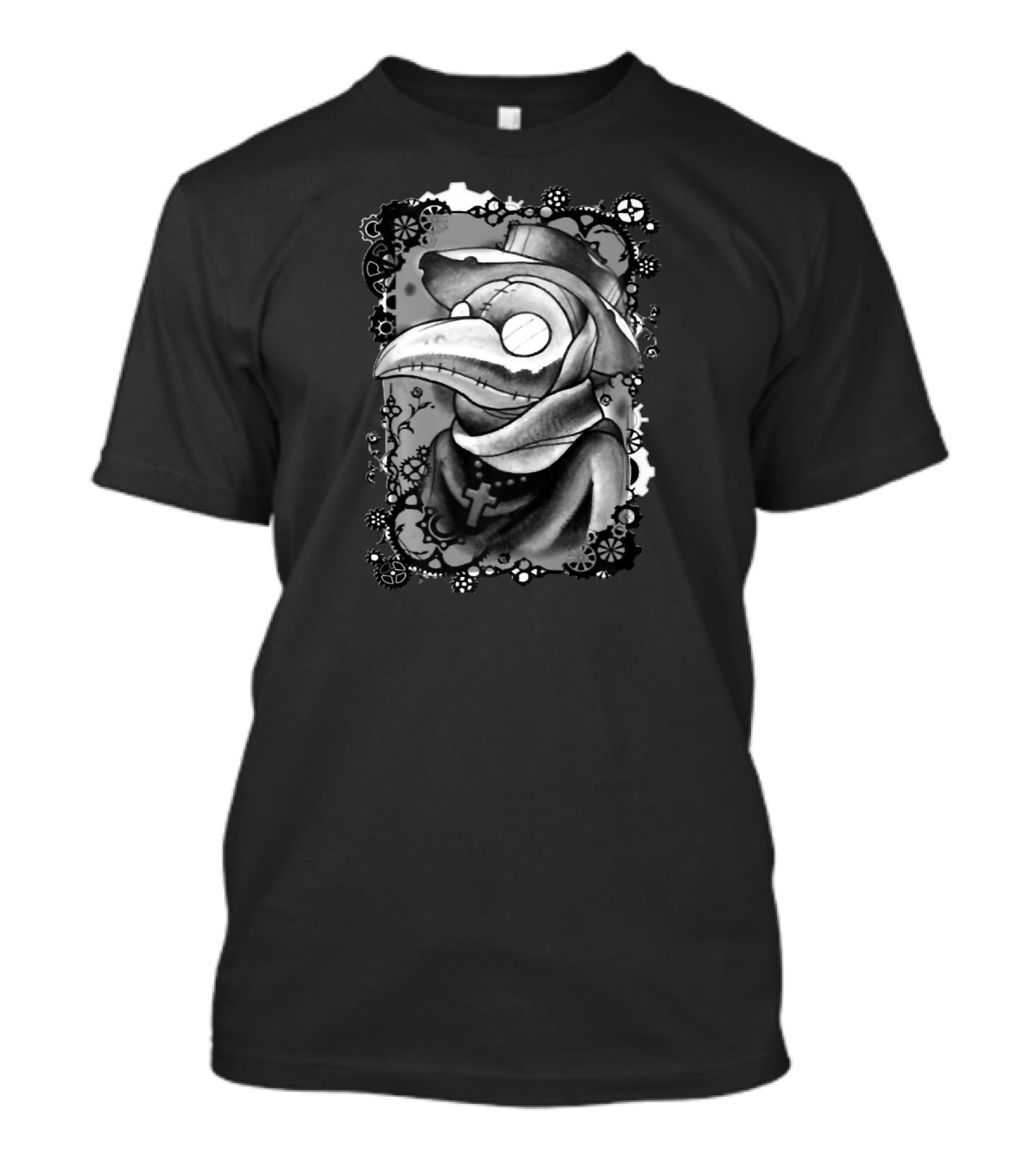 Plague Doctor Mask Steampunk Gear Gothic Frame T-Shirt