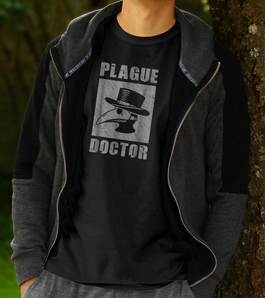 Plague Doctor Costume Halloween Spooky Mask T-Shirt