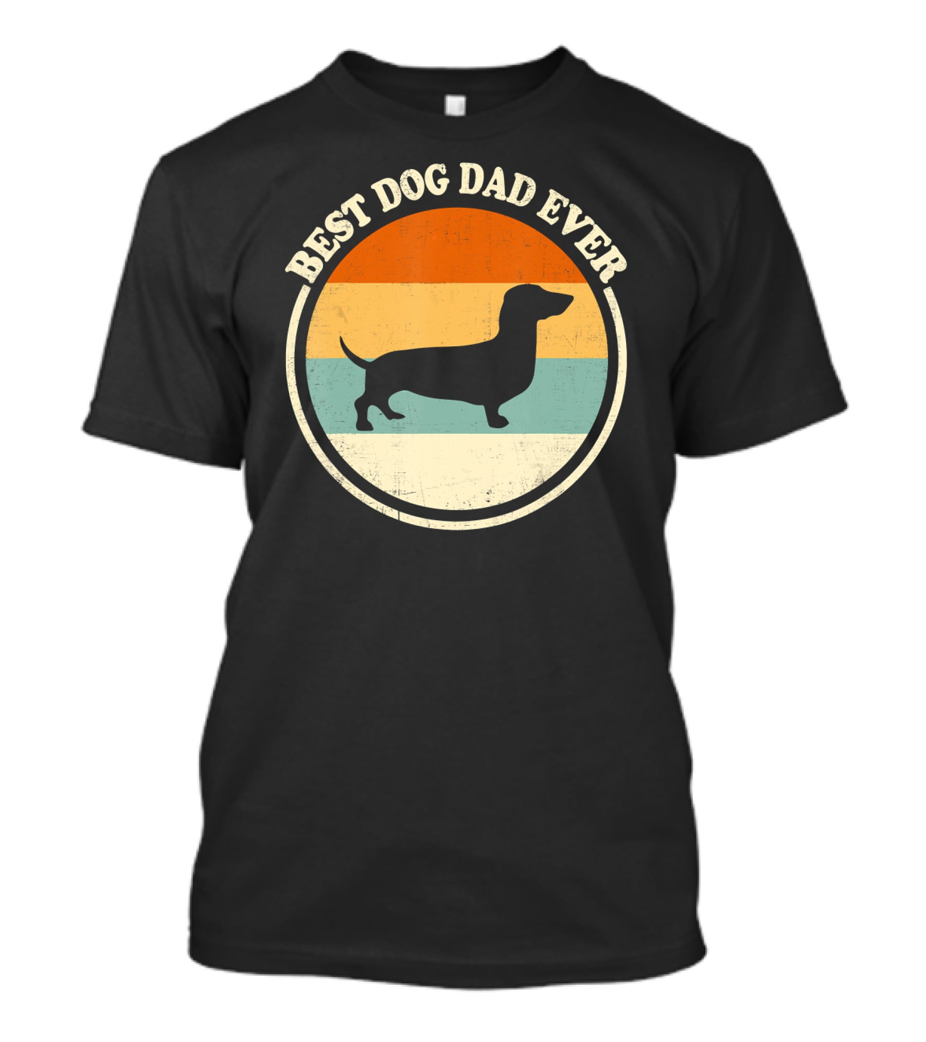 Best Dog Dad Ever Vintage Dachshund T-Shirt
