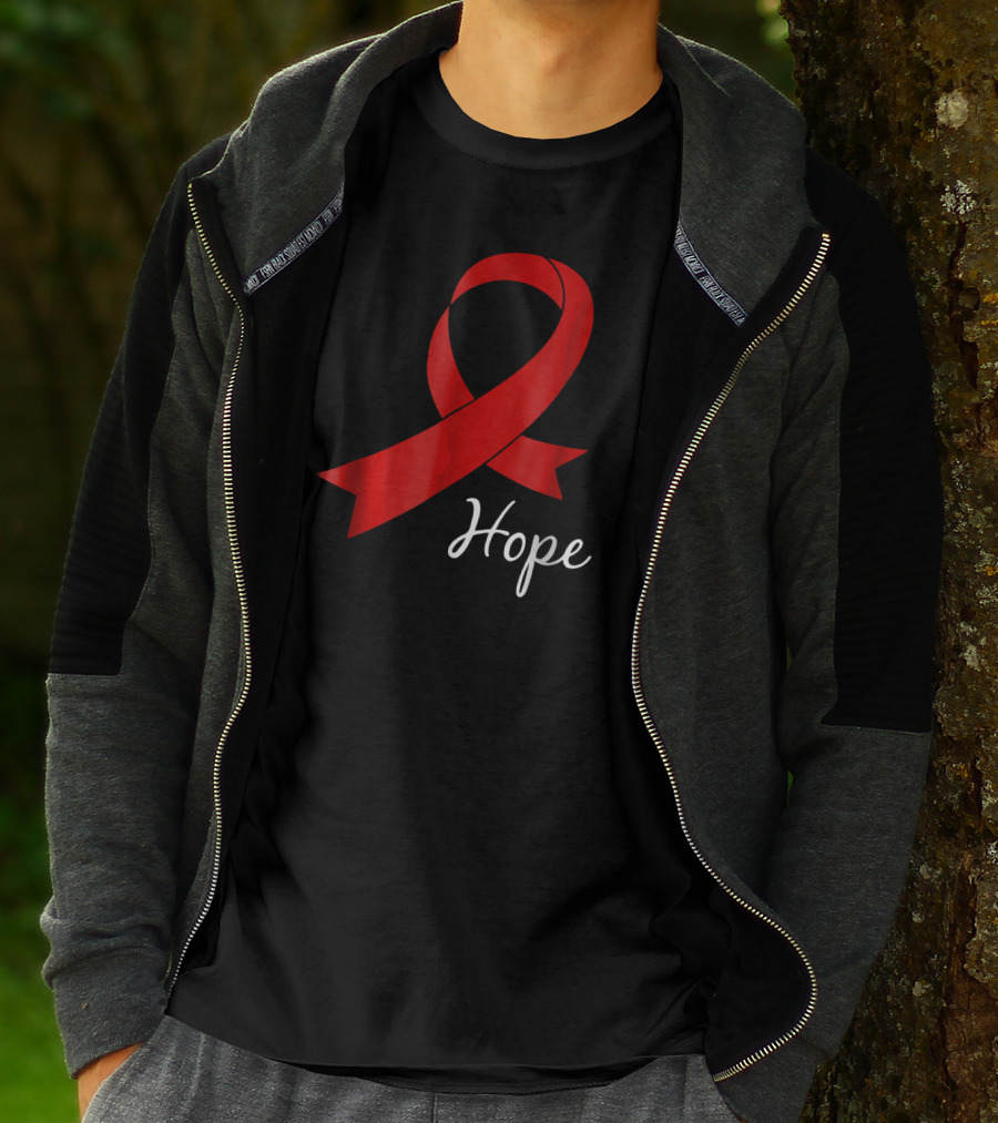 Hope Red Ribbon World Aids Day T-Shirt