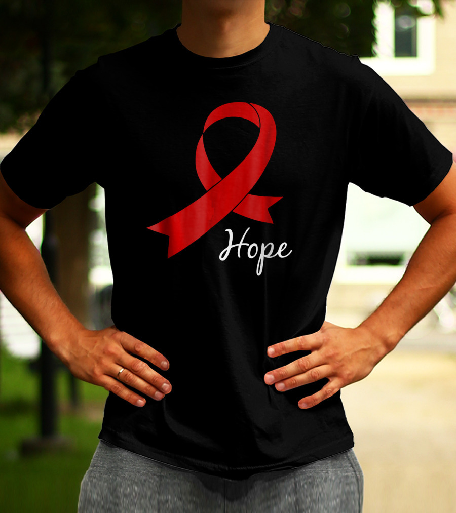 Hope Red Ribbon World Aids Day T-Shirt