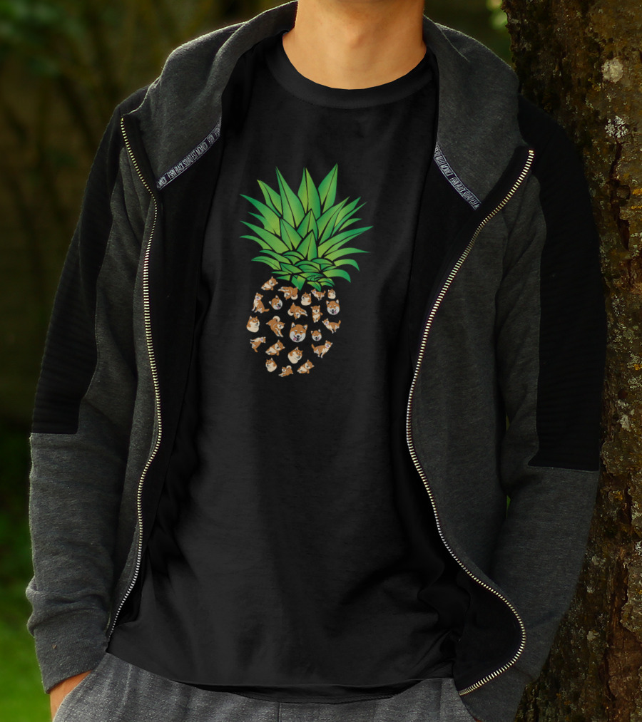 Akita Dog Pineapple Shiba Inu T-Shirt