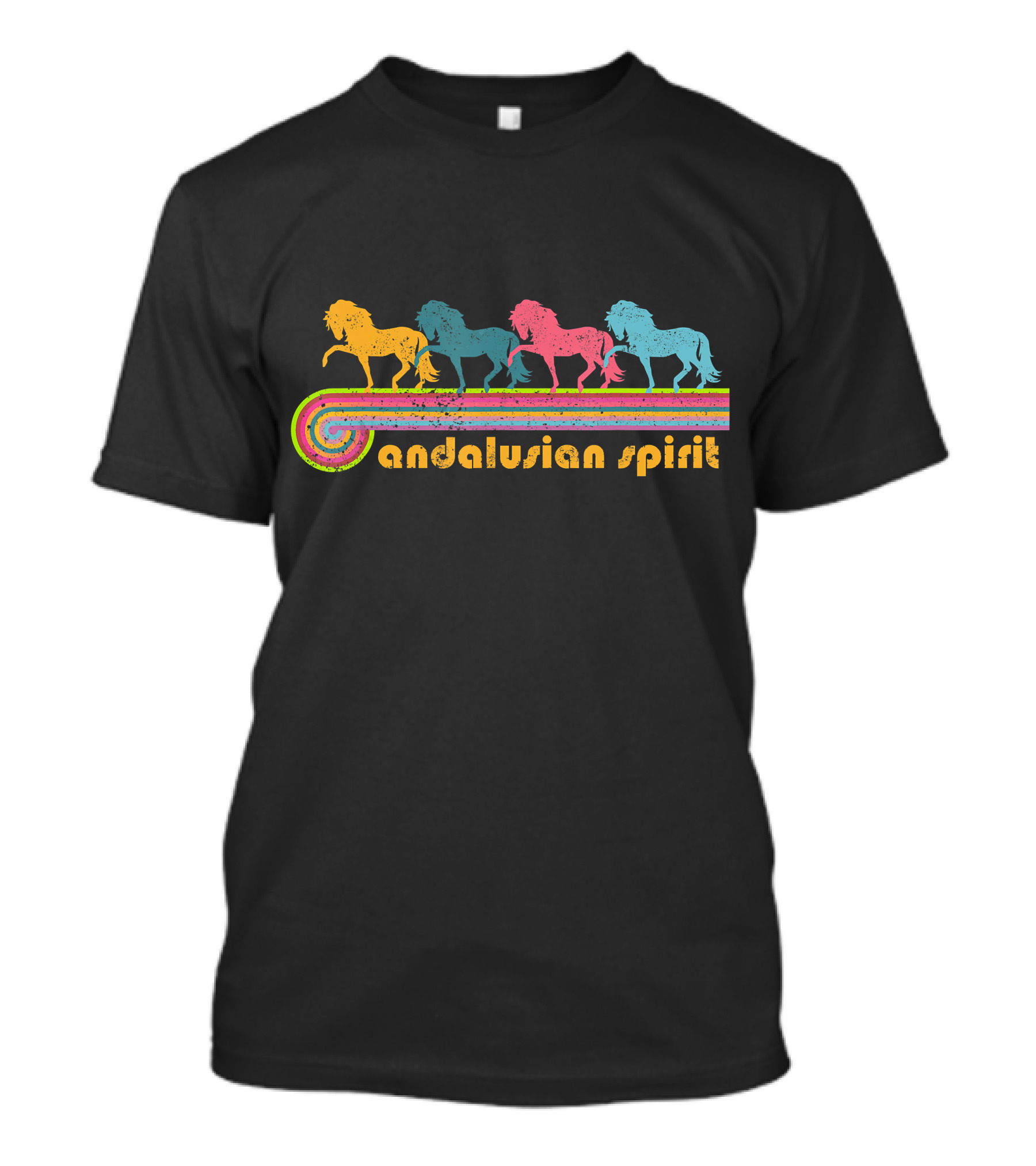 Andalusian Spirit Colorful Horse Retro NickerStickers T-Shirt